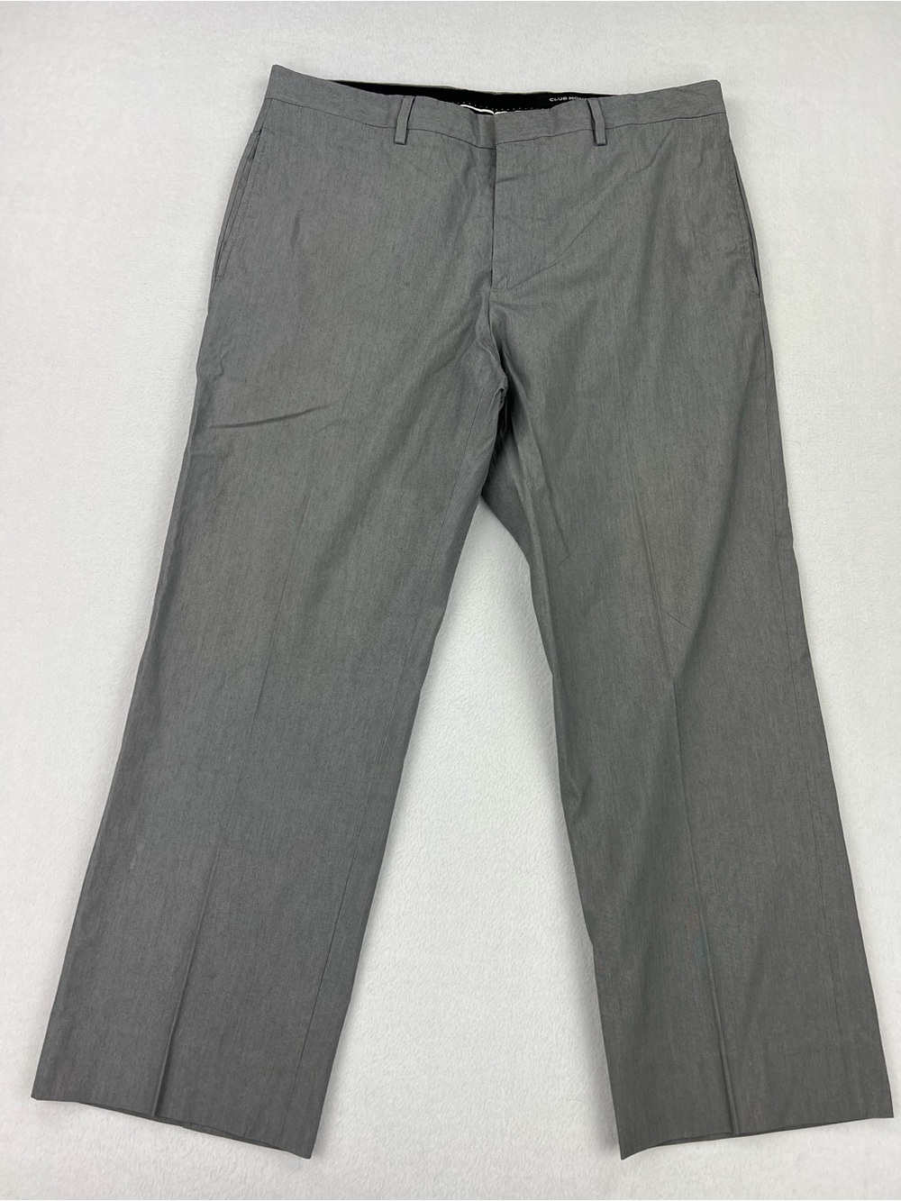 Club Monaco Mens Gray Flat Front Dress Pants Trousers Size 34x27 Business Casual